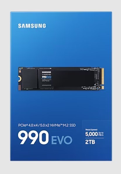 Samsung Dysk SSD Samsung 990 EVO 2TB M.2 2280 PCI-E x4 Gen4 NVMe