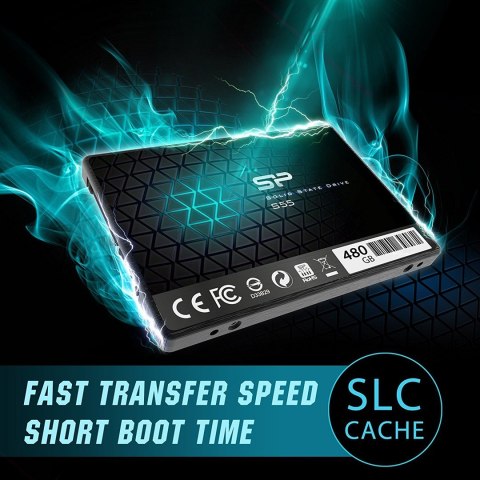 Silicon Power Dysk SSD Silicon Power S55 480GB 2,5" SATA III 560/530 MB/s (SP480GBSS3S55S25)