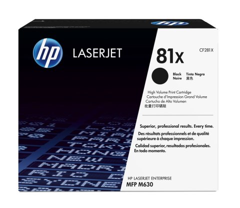 Hewlett-Packard HP Oryginalny wkład laserowy 81X LaserJet, czarny XL