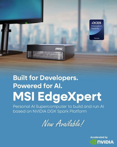 MSI MSI AI EdgeXpert MS-C931 ARM Cortex-X925 10Core + ARM Cortex-A725 10Core 128GB LPDDR5x SSD4TB M.2 NVMe NVIDIA GB10 Grace Blackwe