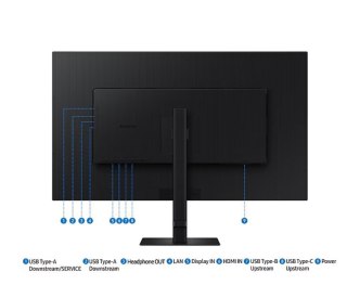 Samsung Monitor 37 cali ViewFinity S80UD VA 3840x2160 UHD 16:9 1xHDMI 1xDP 1xUSB-C 90W 3xUSB-A 5ms PinP/PbyP 60Hz HAS+PIV płaski 3YOn-Si