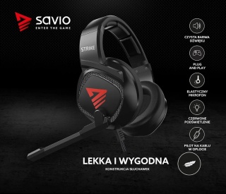 Słuchawki gamingowe SAVIO STRIKE