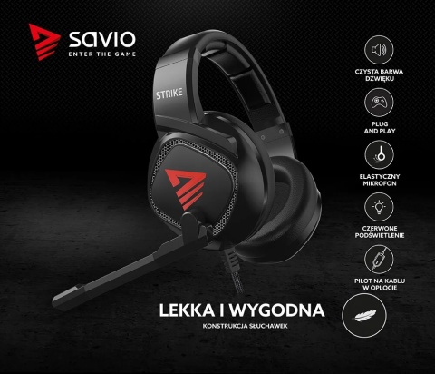 Słuchawki gamingowe SAVIO STRIKE