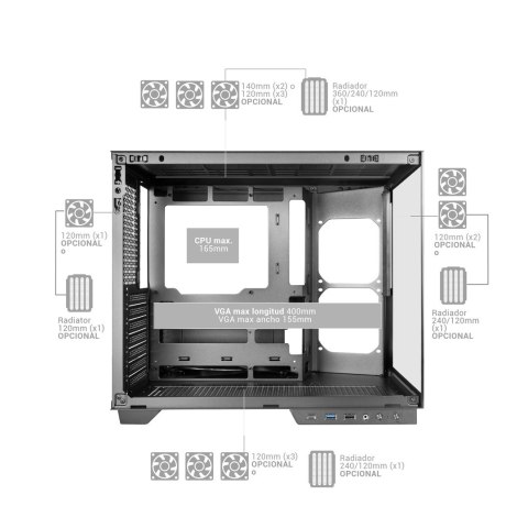 TACENS TACENS MARS MC-MIRAGE 7.2" IPS LCD ATX- obudowa