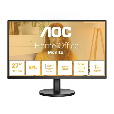 AOC AOC 27B3CA2 monitor komputerowy 68,6 cm (27") 1920 x 1080 px Full HD LED Czarny