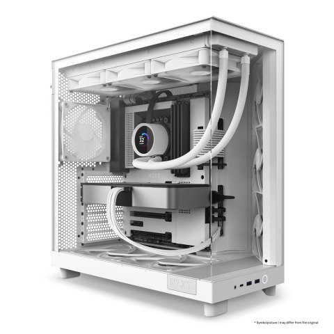 NZXT NZXT OBUDOWA KOMPUTEROWA NZXT OBUDOWA H6 FLOW MIDI TOWER Z OKNEM BIAŁA
