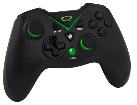 Esperanza Gamepad bezprzewodowy Esperanza EGG112K (PC, PS3, Xbox One; kolor czarny, kolor zielony)