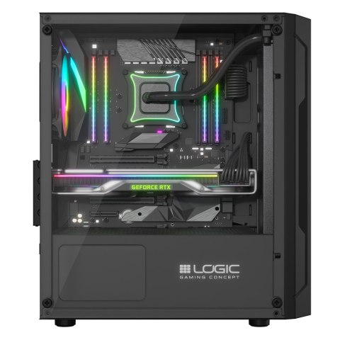 LOGIC ARAMIS ARGB MINI USB 3.0 CZARNA OBUDOWA KOMPUTEROWA BEZ ZASILACZA LOGIC CONCEPT