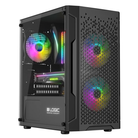 LOGIC ARAMIS ARGB MINI USB 3.0 CZARNA OBUDOWA KOMPUTEROWA BEZ ZASILACZA LOGIC CONCEPT