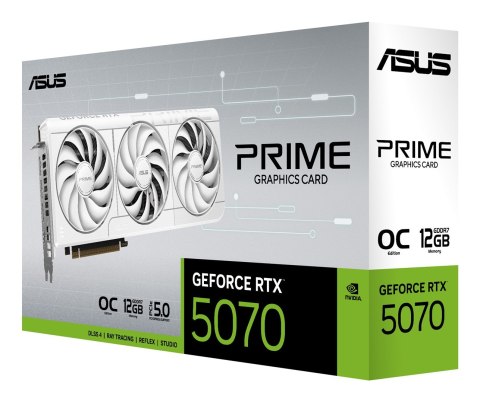 ASUS Karta graficzna ASUS Prime RTX5070-O12G-WHITE NVIDIA GeForce RTX 5070 12 GB GDDR7 90YV0M19-M0NA00