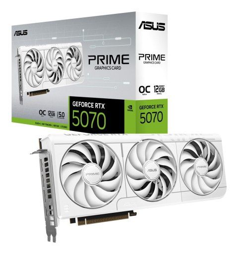 ASUS Karta graficzna ASUS Prime RTX5070-O12G-WHITE NVIDIA GeForce RTX 5070 12 GB GDDR7 90YV0M19-M0NA00
