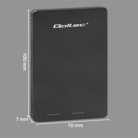Qoltec Adapter na dysk M.2 SSD | SATA NGFF do SATA III | 2TB | Super speed 6Gb/s | Czarny