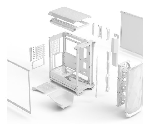 FRACTAL DESIGN Obudowa Fractal Design Meshify 3 White TG Clear Tint - Etui - ATX