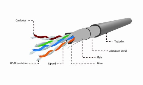 Gembird Kabel FTP-ekranowany KAT 5e drut AWG24 305m szary