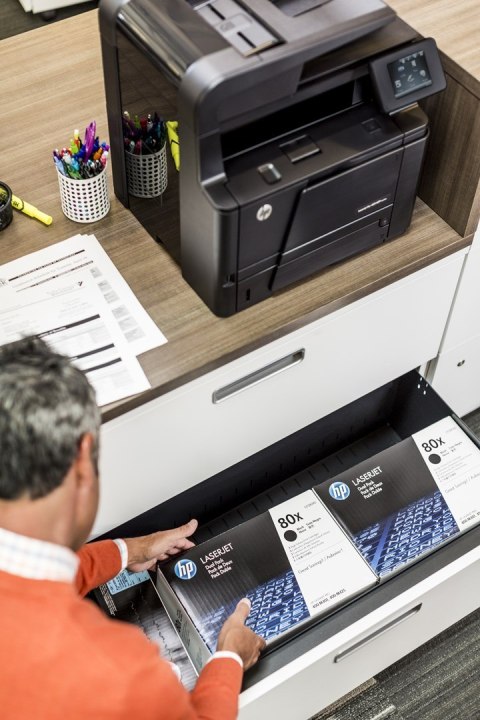 Hewlett-Packard HP 80X svart LaserJet-tonerkassett med hög kapacitet, original kaseta z tonerem 1 szt. Oryginalny Czarny