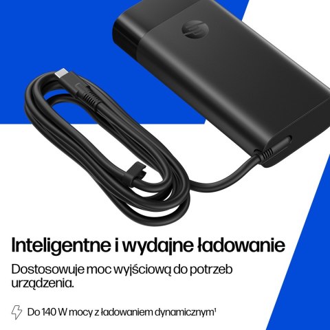 Hewlett-Packard Zasilacz sieciowy HP 140W Laptop Charger USB-C czarny B7NM4AA