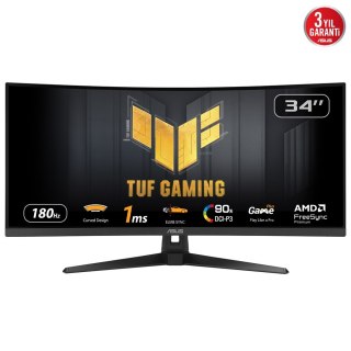 ASUS ASUS TUF Gaming VG34VQ3B monitor komputerowy 86,4 cm (34") 3440 x 1440 px UltraWide Quad HD LED Czarny