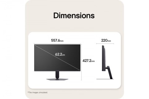LG Electronics Monitor 24.4 cala 25G523B-B IPS FHD