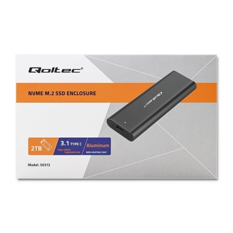 Qoltec Obudowa | kieszeń do dysków M.2 SSD | NVME | PCI-E | USB-C