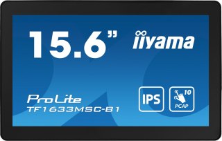 IIYAMA Iiyama ProLite TF1633MSC-B1 monitor komputerowy 39,6 cm (15.6") 1920 x 1080 px Full HD Ekran dotykowy Czarny