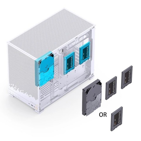 Jonsbo Obudowa PC Jonsbo D32 STD Biała Obudowa, Mini Obudowa, mATX, Szkło Hartowane - Białe