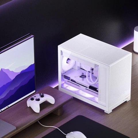 Jonsbo Obudowa PC Jonsbo D32 STD Biała Obudowa, Mini Obudowa, mATX, Szkło Hartowane - Białe