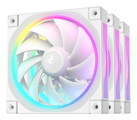 DEEPCOOL Wentylator Deepcool FL12 biały, zestaw 3 sztuk, 120 mm, 2150 obr./min, 12 V