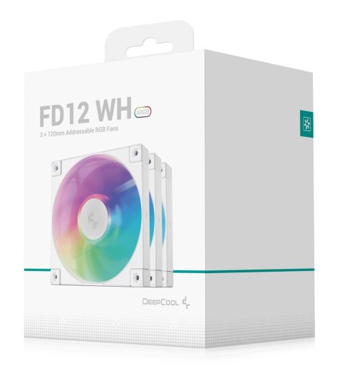 DEEPCOOL Wentylator Deepcool R-FD12-BKAPN3-G ARGB-3 IN 1 Performance 120mm Fan White 3-Pack