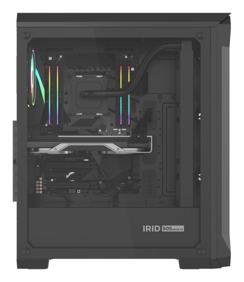 GENESIS Obudowa NATEC Genesis Irid 505 ARGB NPC-1518 (ATX. Micro ATX. Mini ITX; kolor czarny)