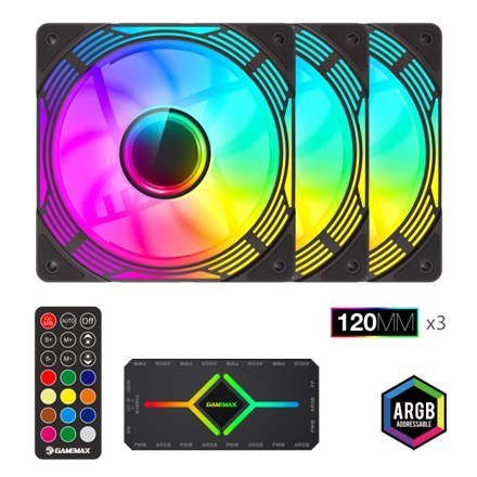 No name Gamemax Case Fan | KF300 BK | Black