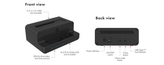 RAIDSONIC ICY BOX IB-2914MSCL-C31 USB 3.2 Gen 2 (3.1 Gen 2) Type-C Czarny