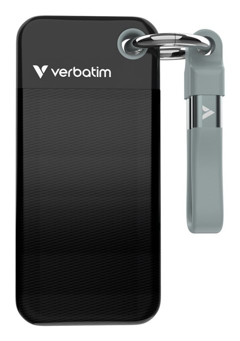 Verbatim Zewnętrzny dysk SSD Verbatim Pocket SSD 2TB USB 3.2 Gen 2 (3.1 Gen 2) Czarny, Szary