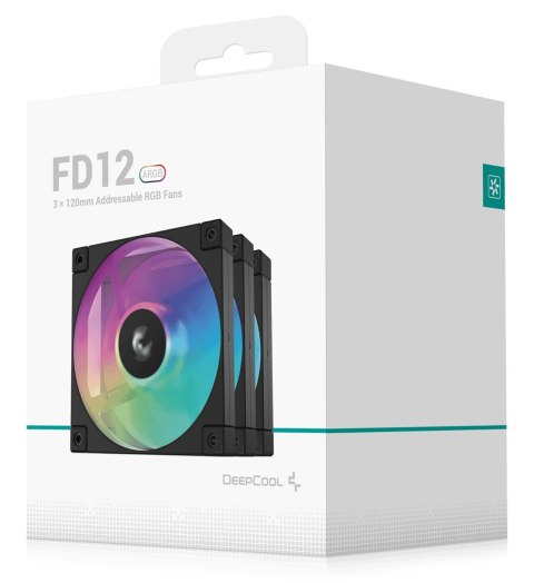 DEEPCOOL Deepcool R-FD12-BKAPN3-G ARGB-3 IN 1 Performance 120mm Fan Black 3-Pack