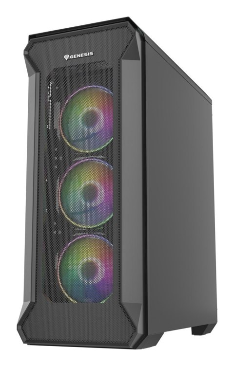 GENESIS Obudowa NATEC Genesis Irid 505 ARGB NPC-1518 (ATX. Micro ATX. Mini ITX; kolor czarny)