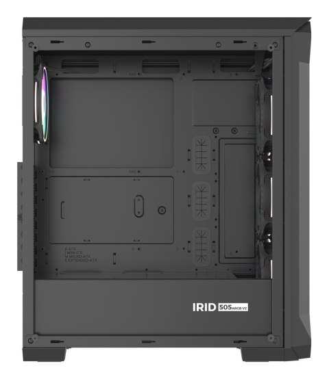 GENESIS Obudowa NATEC Genesis Irid 505 ARGB NPC-1518 (ATX. Micro ATX. Mini ITX; kolor czarny)