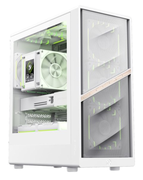 No name GameMax AERIS 330 MW Mini Tower Biały