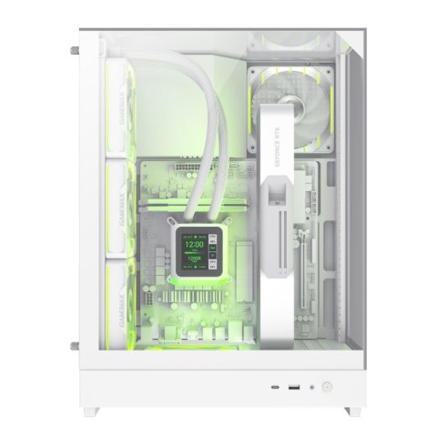 No name GameMax T20 WH Midi Tower Biały