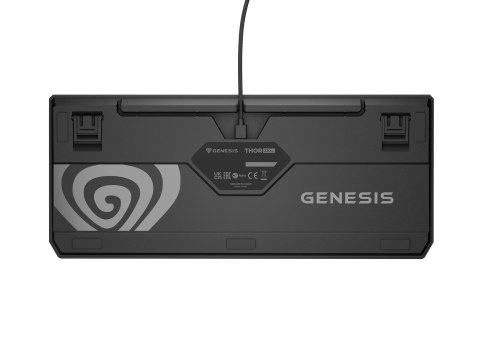 GENESIS GENESIS THOR 230 TKL klawiatura Gaming USB + RF Wireless + Bluetooth QWERTY Czarny, Niebieski, Szary, Pomarańczowy