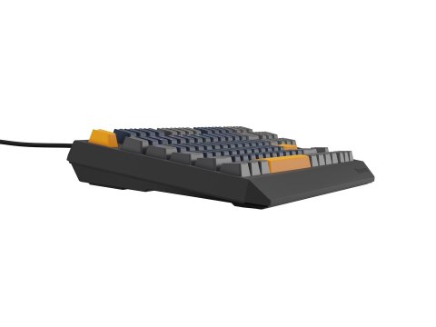GENESIS GENESIS THOR 230 TKL klawiatura Gaming USB + RF Wireless + Bluetooth QWERTY Czarny, Niebieski, Szary, Pomarańczowy