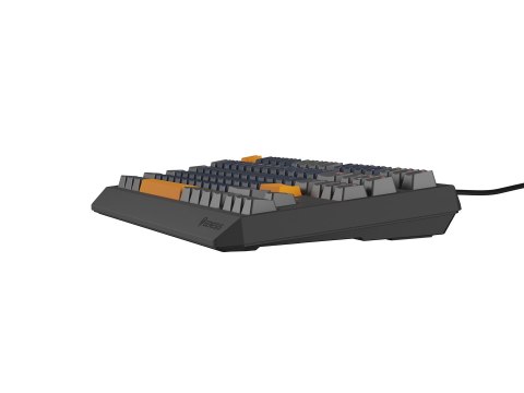 GENESIS GENESIS THOR 230 TKL klawiatura Gaming USB + RF Wireless + Bluetooth QWERTY Czarny, Niebieski, Szary, Pomarańczowy