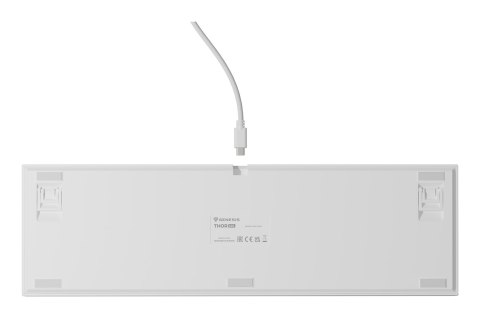 GENESIS Klawiatura GENESIS THOR 404 uniwersalne USB QWERTY Angielski Biały