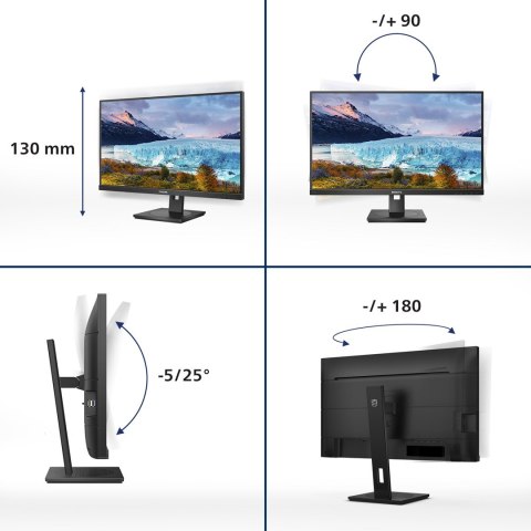 Philips Philips S Line 273S1/00 monitor komputerowy 68,6 cm (27") 1920 x 1080 px Full HD LCD Czarny