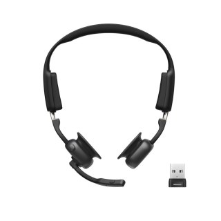 SHOKZ SHOKZ C610-AA-BK słuchawki/zestaw słuchawkowy Bezprzewodowy Nauszny Biuro/centrum telefoniczne USB Typu-A Bluetooth Czarny