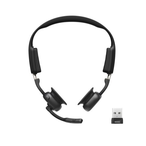 SHOKZ SHOKZ C610-AA-BK słuchawki/zestaw słuchawkowy Bezprzewodowy Nauszny Biuro/centrum telefoniczne USB Typu-A Bluetooth Czarny
