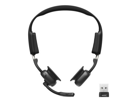 SHOKZ SHOKZ C610-AA-BK słuchawki/zestaw słuchawkowy Bezprzewodowy Nauszny Biuro/centrum telefoniczne USB Typu-A Bluetooth Czarny