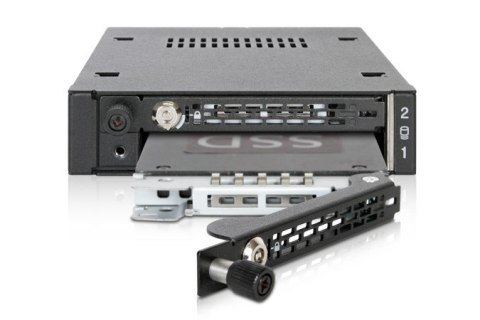 No name We-Ra. IcyDock z miejscem na 2 dyski: 2x6,3cm SATAI-III/SAS HDD&SSD w kolorze, 1x3,5" Metal