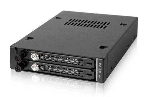 No name We-Ra. IcyDock z miejscem na 2 dyski: 2x6,3cm SATAI-III/SAS HDD&SSD w kolorze, 1x3,5" Metal