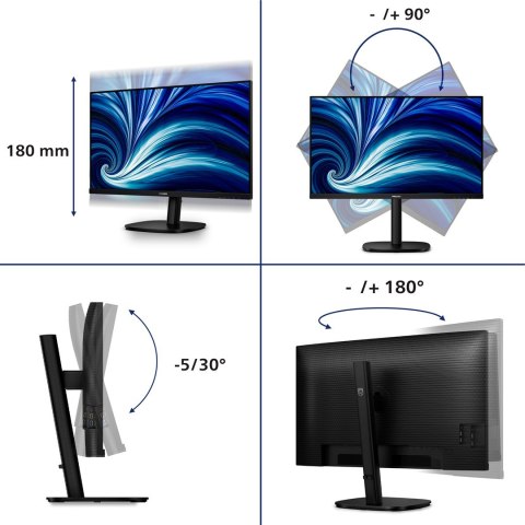 Philips Philips 3000 series 32B2N3500/00 monitor komputerowy 80 cm (31.5") 2560 x 1440 px Quad HD LCD Czarny