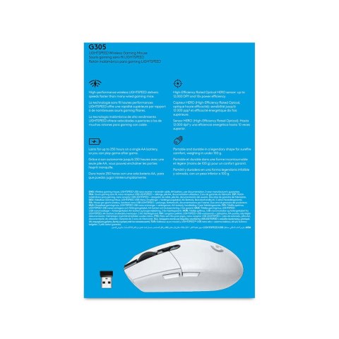 Logitech MYSZ GAMINGOWA G305 Wireless White