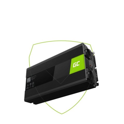 Green Cell Przetwornica 12V/230V 1500W/3000W Modyfikowana sinusoida